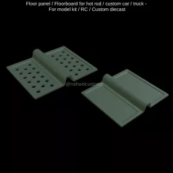 Floor panel / Floorboard for hot rod / custom car / truck - For model kit / RC / Custom diecast