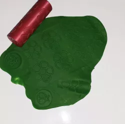 Flowers and Ladybug Debossed Roller for Playdough - Cookie dough - clay