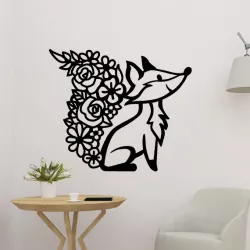 Fox With Flower Decor