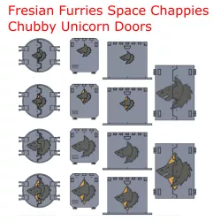 Fresian Furries Space Chappies Chubby Unicron Doors