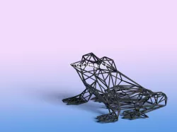 Frog statue wire frame - resin print
