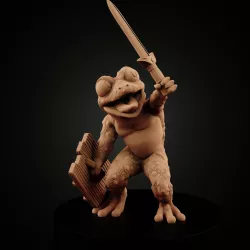 Frogfolk: Frog Swordsman (Based & Unbased)