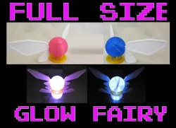 Full Size Light Up Navi Fairy Zelda Cosplay, Large LED Glow Link Faerie With Stand, 72 hour Battery Power, LED Light Up Prop