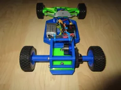 Fully 3D printable 1/18 rc car chassis that doesn't need bearings!