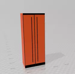 GARAGE WORKSHOP WALL, ( wardrobe with two doors ) 1/10 SCALE