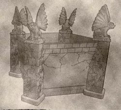 Gargoyles on Pillars Flower Pot For the Garden Dungeons and Dragons Horror Themed Planter