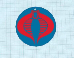 GI JOE COBRA 3D LOGO KEYCHAIN