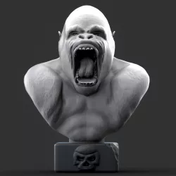Gorilla Bust 3D Printable