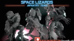 Greater Good Space Lizards -- Infantry Team