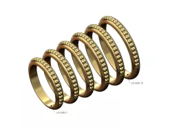 Half beaded stacker band US sizes 5to10 3D print model