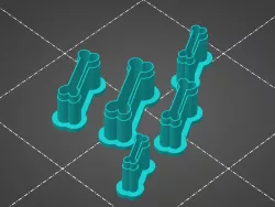 Halloween Bone Polymer Clay Stud Cutter | 5 Sizes | Digital STL File | 3D Printing