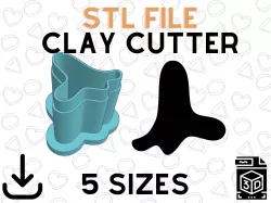 Halloween Ghost Polymer Clay Stud Cutter | 5 Sizes | Digital STL File | 3D Printing