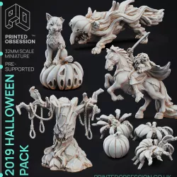 Halloween Pack - 7 Model Value Pack - Pre Supported - 32mm scale