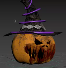 Halloween Pumpkin Low-poly 3D model