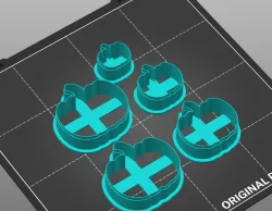Halloween Pumpkin Polymer Clay Stud Cutter | 5 Sizes | Digital STL File | 3D Printing