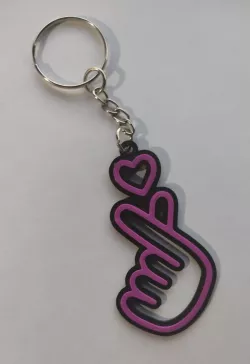 Hand heart key ring key ring charm