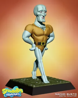 handsome squidward, spongebob - 3d print model