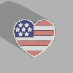 Heart flag Stl File