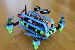Indestructible partially flexible quadcopter