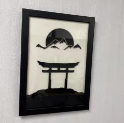 Japan inspired silhouette for frame