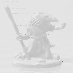kenku miniature with base for FDM printer