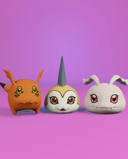 Koromon Gigimon Tsunomon