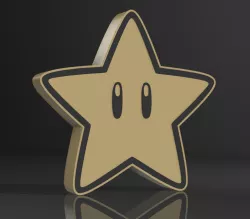 Mario Bros." Super Star Lamp