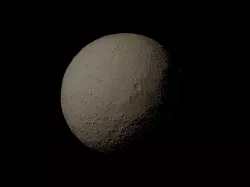 Mercury with exaggerated topography scaled one in sixty million