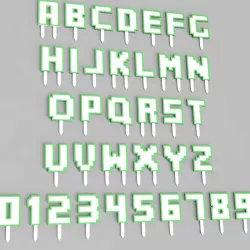 Minecraft" style cake letters
