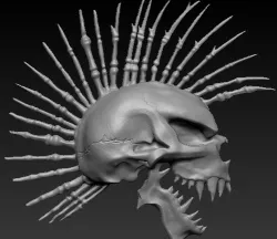 Mohawk Skull