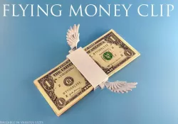 Money with Wings Emoji - Money Clip