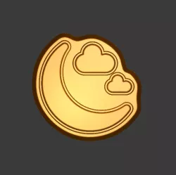 Moon with clouds Stl File