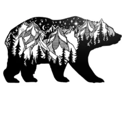 Nature bear wall decor