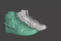 NIKE AIR JORDAN 1 SNEAKERS LEFT AND RIGHT .OBJ .STL