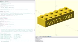 OpenSCAD script to generate lego compatible brick