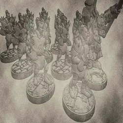 Personalised 32mm bases for Orc / Ork Units for Dungeons & Dragons, Warhammer, 40k or other Tabletop Games