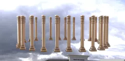 Pillar Rows Baroque fantasy 3D model
