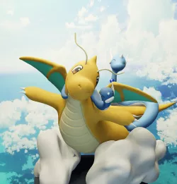 Pokemon Dragonite diorama