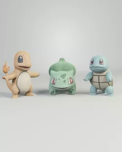 Pokemon Gen 1° Starters - Charmander, Squirtle, Bulbasaur