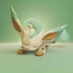 Pokemon - Sleeping Leafeon