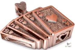 Poker card pendant in stl and obj formats