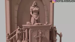 Priest girl pray