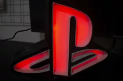 PS logo lamp