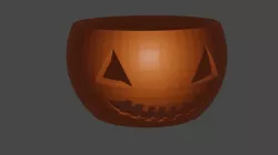 Pumpkin head candy bowl - grinning mouth