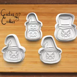 pumpkin with hat Cookie Cutter set