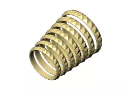 Pyramid pattern band US size 5to11 3D print model