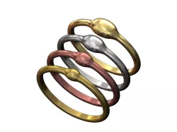 Rain Droplet Stacking Ring Set 3D print model
