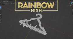 Rainbow High Raised Lettering Hanger
