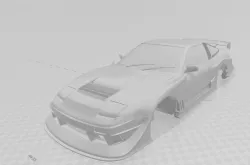 Rc body Nissan 180sx drift edition