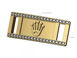 Rolex crown diamond bracelet plate 3D print model